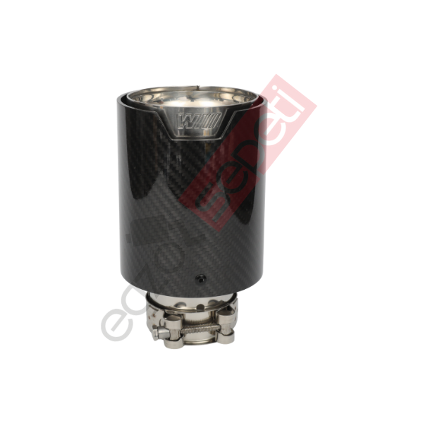 Bmw M Logolu Karbon Egzoz Ucu 100 MM Parlak İçi Delikli