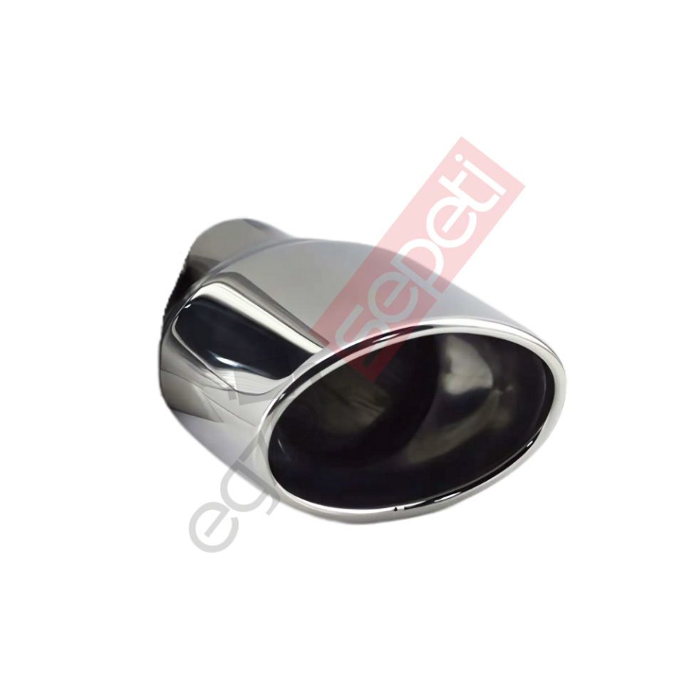 Krom Egzoz Ucu Sağ Taraf 304 Kalite Oval Çap Ölçüsü 100x115mm