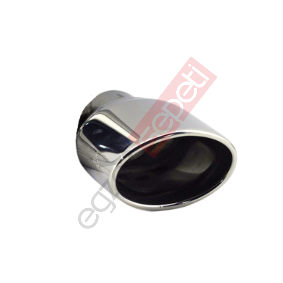 Krom Egzoz Ucu Sol Taraf 304 Kalite Oval Çap Ölçüsü 100x115mm