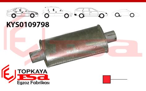 Katalitik Konverter Yerine Tüp Susturucu Üniversal Yandan Direkt Ф51 X 320 Mm Oval