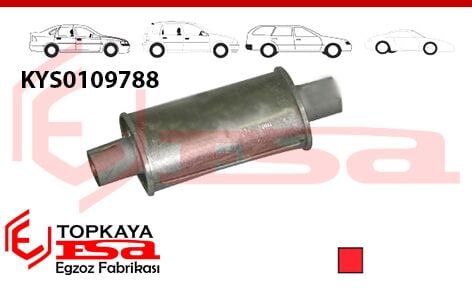 Katalitik Konverter Yerine Tüp Susturucu Üniversal Ф 51 X 250 Mm Oval