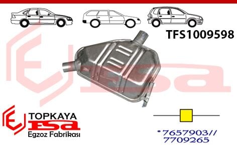 Fiat Tempra Orta Susturucu 2.0 İe / 1.6 İe 1990 > 1999