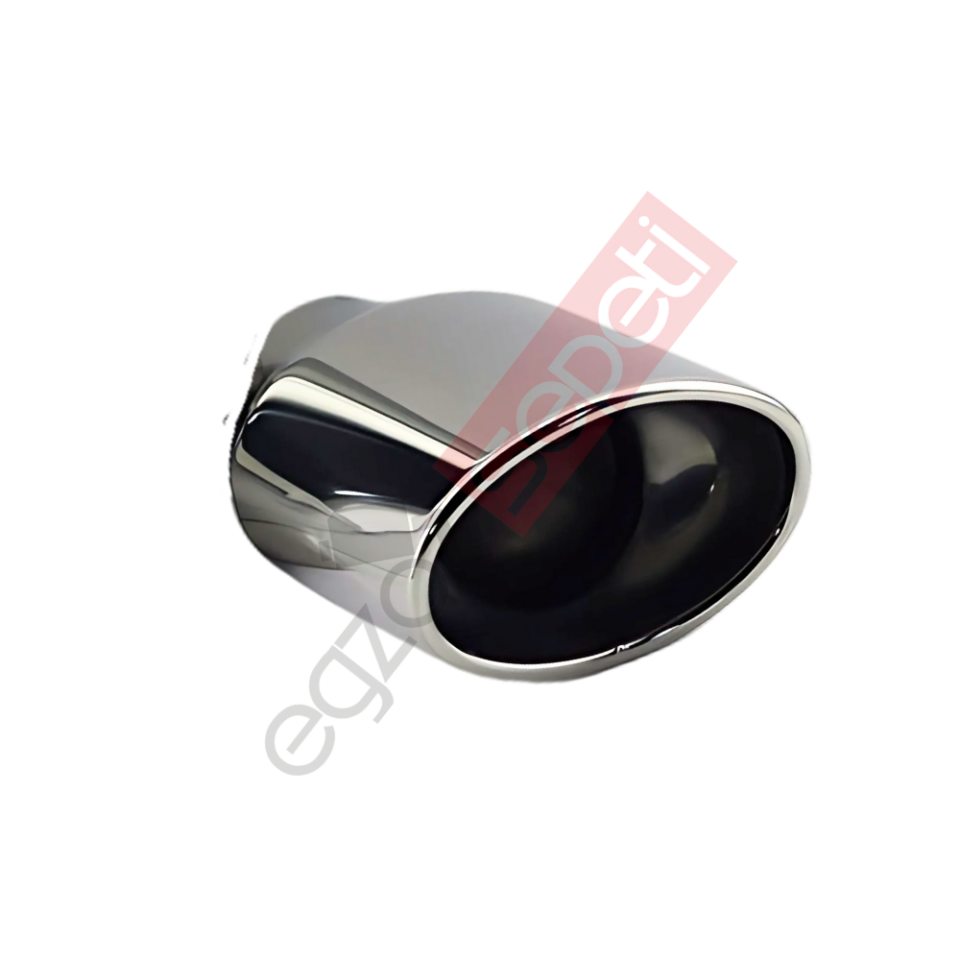 Krom Egzoz Ucu Sağ Taraf 304 Kalite Oval Çap Ölçüsü 100x115mm