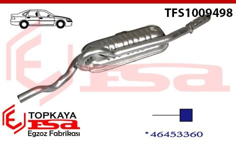 Fiat Tempra 2.0 İe 16V Arka Susturucu Borulu Baskılı 1993 > 1996