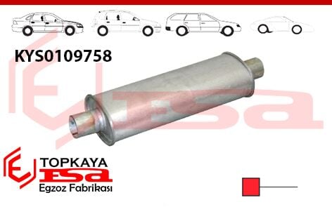Katalitik Konverter Yerine Tüp Susturucu Üniversal Oval Ф57 X 420 Mm Oval