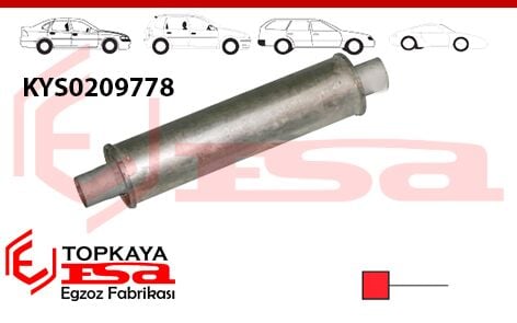 Katalitik Konverter Yerine Tüp Susturucu Üniversal Yuvarlak Ф57 X 450 Mm