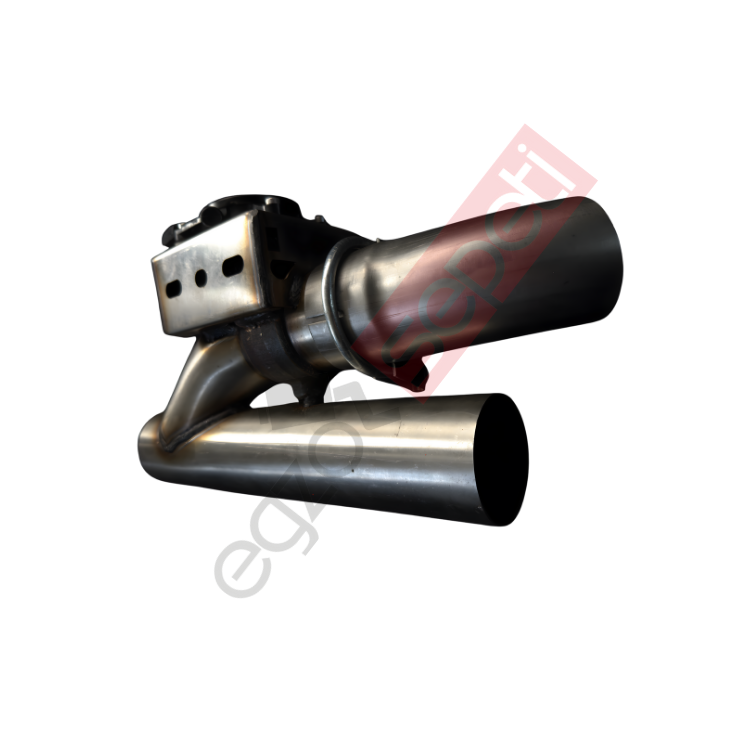 Cutout Kumandalı Egzoz Ortadan 76 mm
