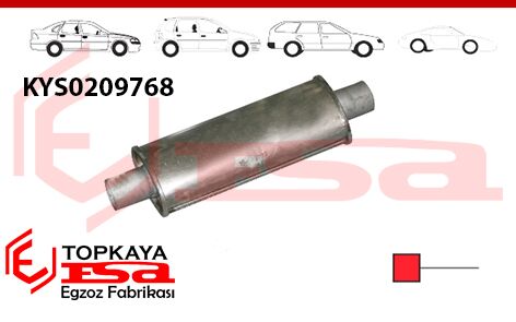 Katalitik Konverter Yerine Tüp Susturucu Üniversal Yandan Direkt Ф57 X 350 Mm Oval