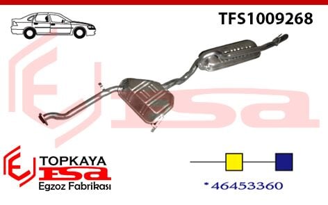 Fiat Tempra 2.0 İe 16V Arka Orta Susturucu Baskılı 113 Hp Sedan 1993 > 1996