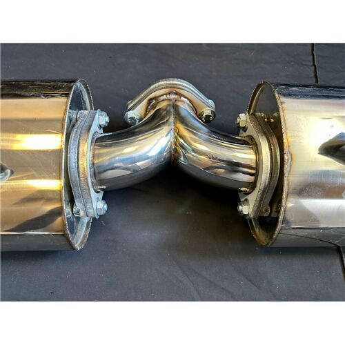 Bmw G23 70 mm Krom Borular ve Krom Flanşlı Çift Yassı Varex Son ve Orta İptal İşlemi