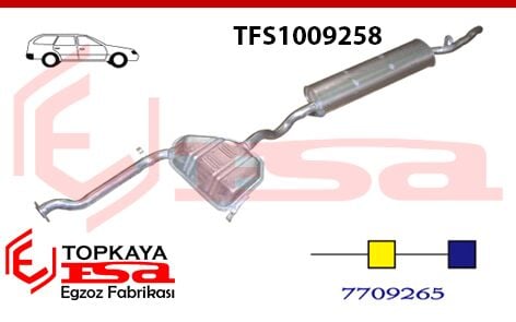 Fiat Tempra 1.4 / 1.6 İe Arka Orta Susturucu Sw 1991 > 1997