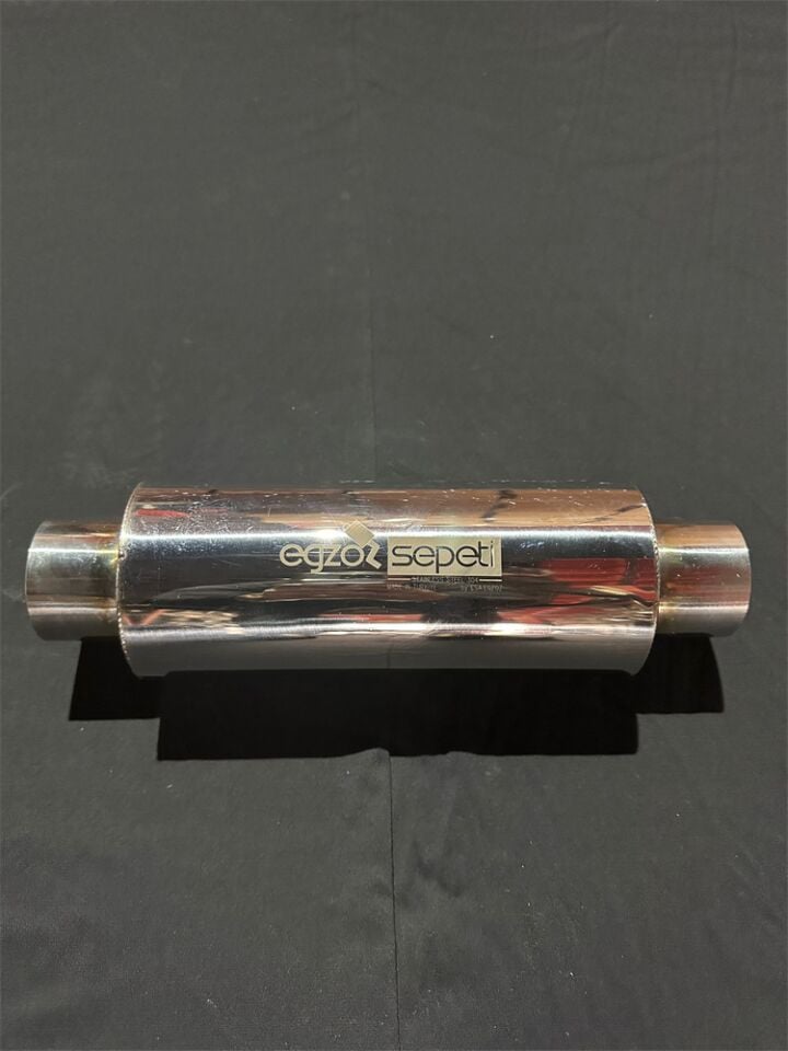 Özel Üretim Rezonatör 70 Çap 304 Krom Spor Susturucu 25 CM , Krom Elyaflı Yüksek Motorlar İçin.