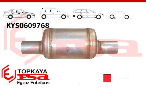 Katalitik Konverter Yerine Tüp Susturucu Üniversal Ф54 X 127 X 170 Mm
