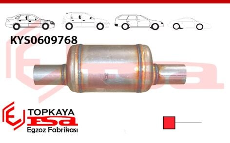 Katalitik Konverter Yerine Tüp Susturucu Üniversal Ф54 X 127 X 170 Mm