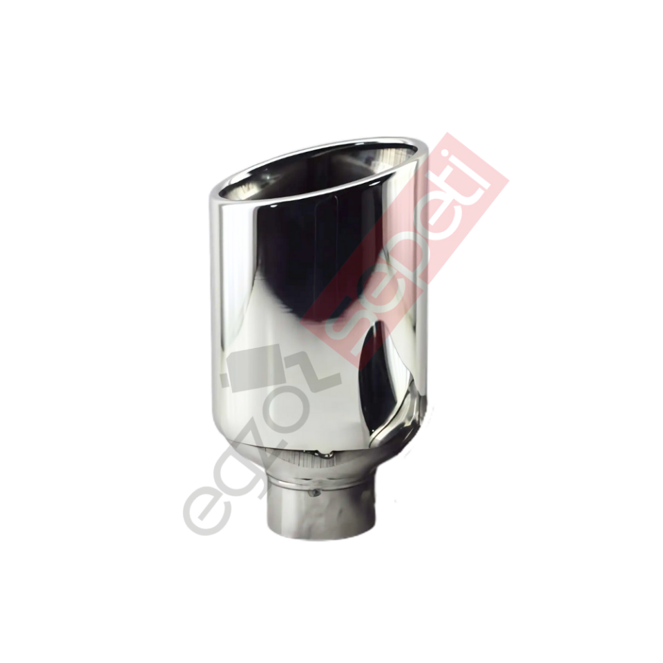Krom Egzoz Ucu Sol 304 Kalite Oval Çap Ölçüsü 6X10 Cm