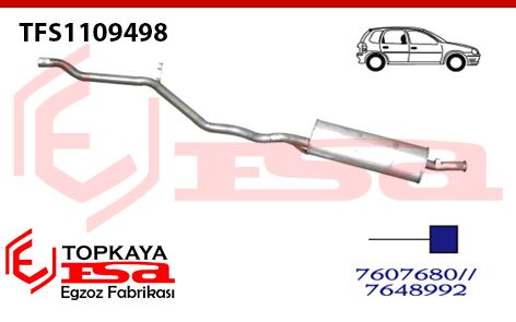 Fiat Tipo Arka Susturucu Borulu 1.4 / 1.6 / 1.7D 1988 > 1998