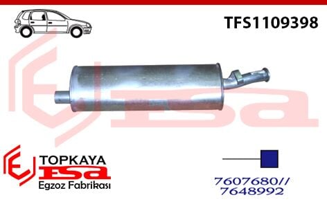 Fiat Tipo Arka Susturucu 1.4 / 1.6 / 1.7D 1988 > 1998