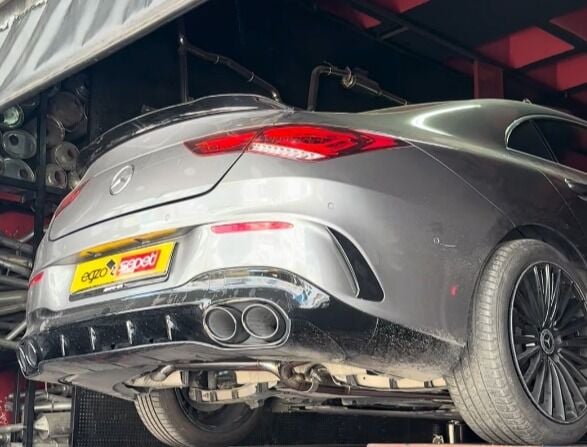 Mercedes CLA200 1.33 Krom Flanşlı Varex Ve Komple Krom 60 mm Borular - Difüzör Ve Egzoz Uçları Dahil Değildir