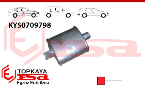 Katalitik Konverter Yerine Tüp Susturucu Üniversal Oval Ф54 X 240 Mm