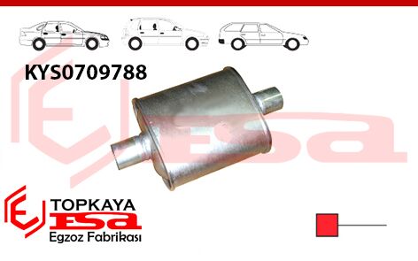 Katalitik Konverter Yerine Tüp Susturucu Üniversal Oval Ф57 X 240 Mm