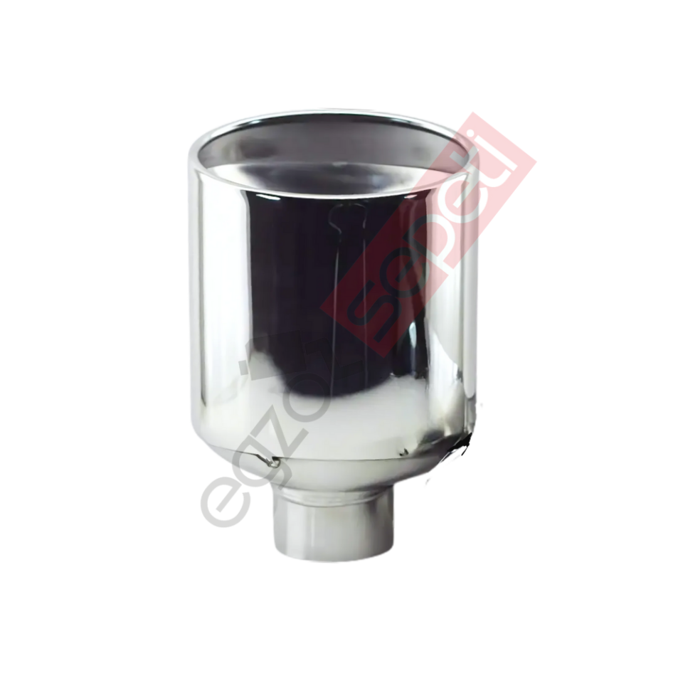 Krom Egzoz Ucu Sağ Taraf 304 Kalite Oval Çap Ölçüsü 80x140mm