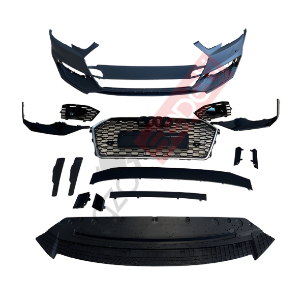 Audi A4 ÖN TAMPON SETİ RS 2016-2019 MAT GRİ/SİYAH PANJUR