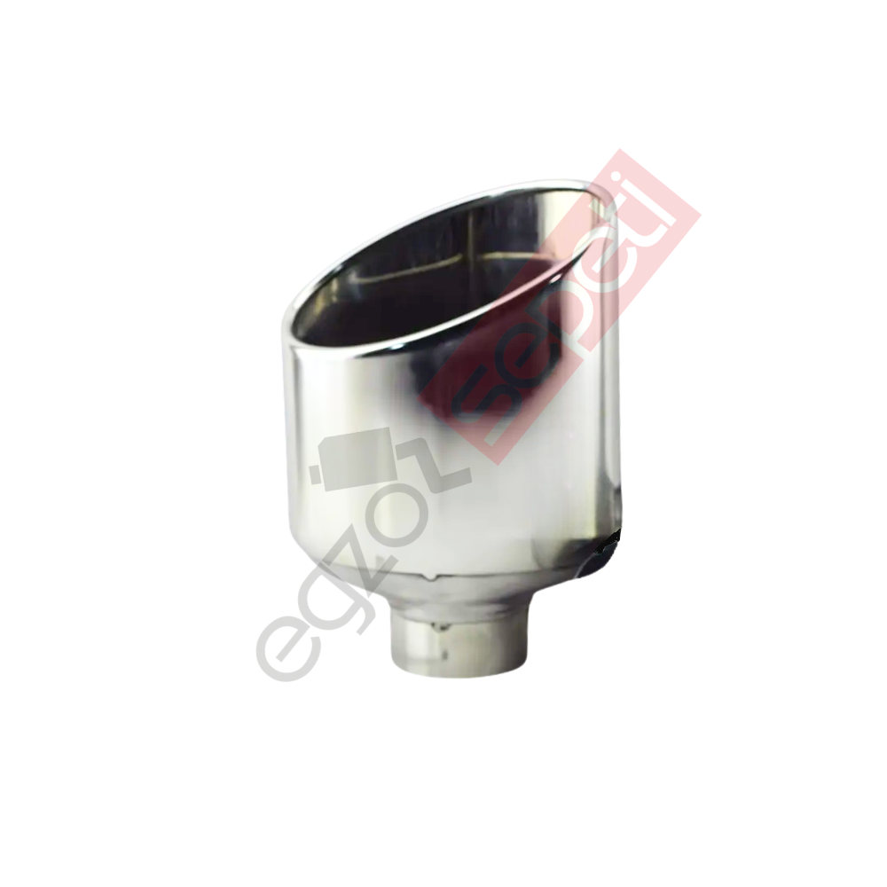 Krom Egzoz Ucu Sol Taraf 304 Kalite Oval Çap Ölçüsü 8X14 Cm