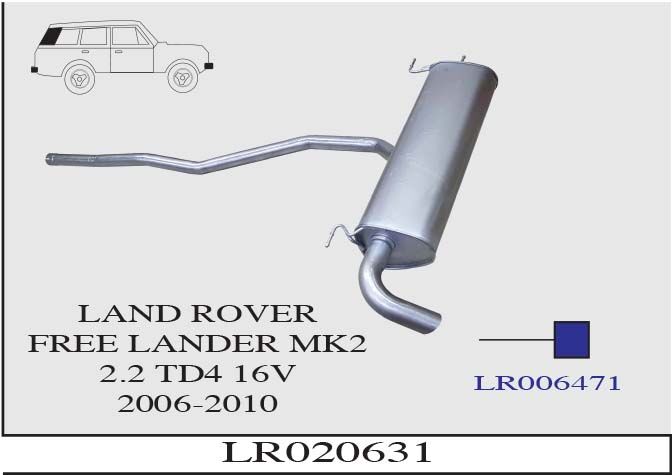 Land Rover Free Lander Arka Susturucu Borulu 2.2 Td4 2006-10