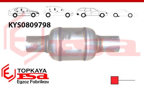 Katalitik Konverter Yerine Tüp Susturucu Üniversal Ф51 X 110 X 100 Mm