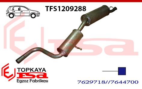 Fiat Uno Arka Orta Susturucu 1970 > 1975 Ie 1988 > 1995