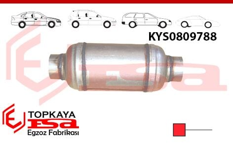Katalitik Konverter Yerine Tüp Susturucu Üniversal Ф51 X 110 X 170 Mm