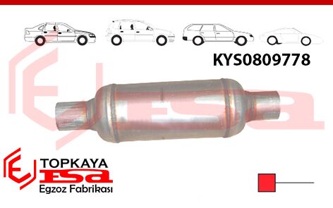 Katalitik Konverter Yerine Tüp Susturucu Üniversal Ф51 X 110 X 220 Mm