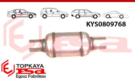 Katalitik Konverter Yerine Tüp Susturucu Üniversal Ф51 X 110 X 140 Mm