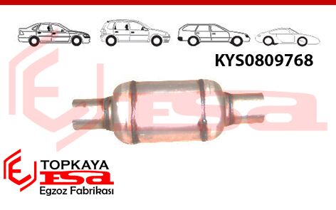 Katalitik Konverter Yerine Tüp Susturucu Üniversal Ф51 X 110 X 140 Mm