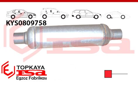 Katalitik Konverter Yerine Tüp Susturucu Üniversal Yandan Direkt Ф51 X 110 X 340 Mm
