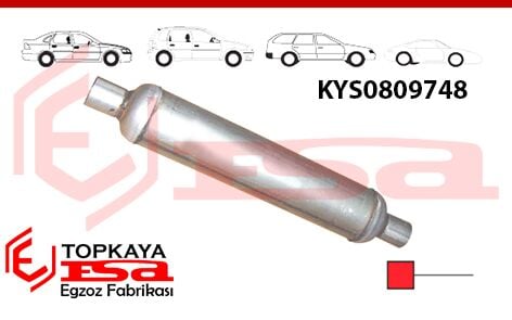 Katalitik Konverter Yerine Tüp Susturucu Üniversal Oval Ф48 X 110 X 480 Mm