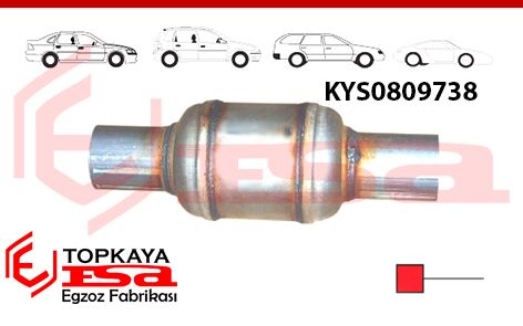 Katalitik Konverter Yerine Tüp Susturucu Üniversal Ф60 X 110 X 100 Mm