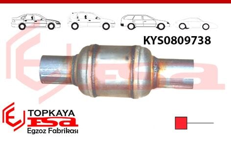 Katalitik Konverter Yerine Tüp Susturucu Üniversal Ф60 X 110 X 100 Mm