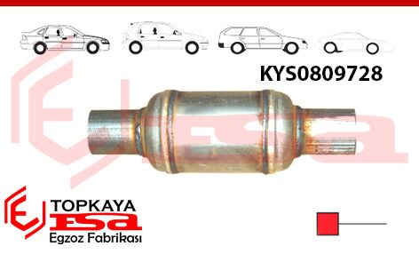 Katalitik Konverter Yerine Tüp Susturucu Üniversal Ф60 X 110 X 140 Mm