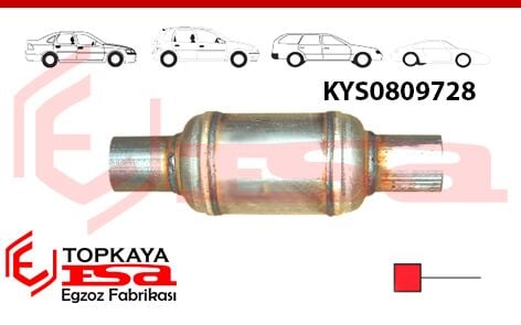 Katalitik Konverter Yerine Tüp Susturucu Üniversal Ф60 X 110 X 140 Mm