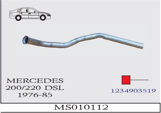 Mercedes 200/220D W123 Ön Boru 1976-85