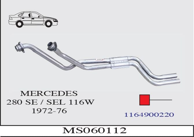 Mercedes 280Se/280Sel W116 Ön Boru 1972-76