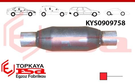 Katalitik Konverter Yerine Tüp Susturucu Üniversal
Ф54 X 90 X 220 Mm