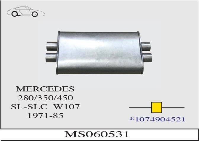 Mercedes 280/350/450 W107 2.8 Orta Susturucu 1971-85