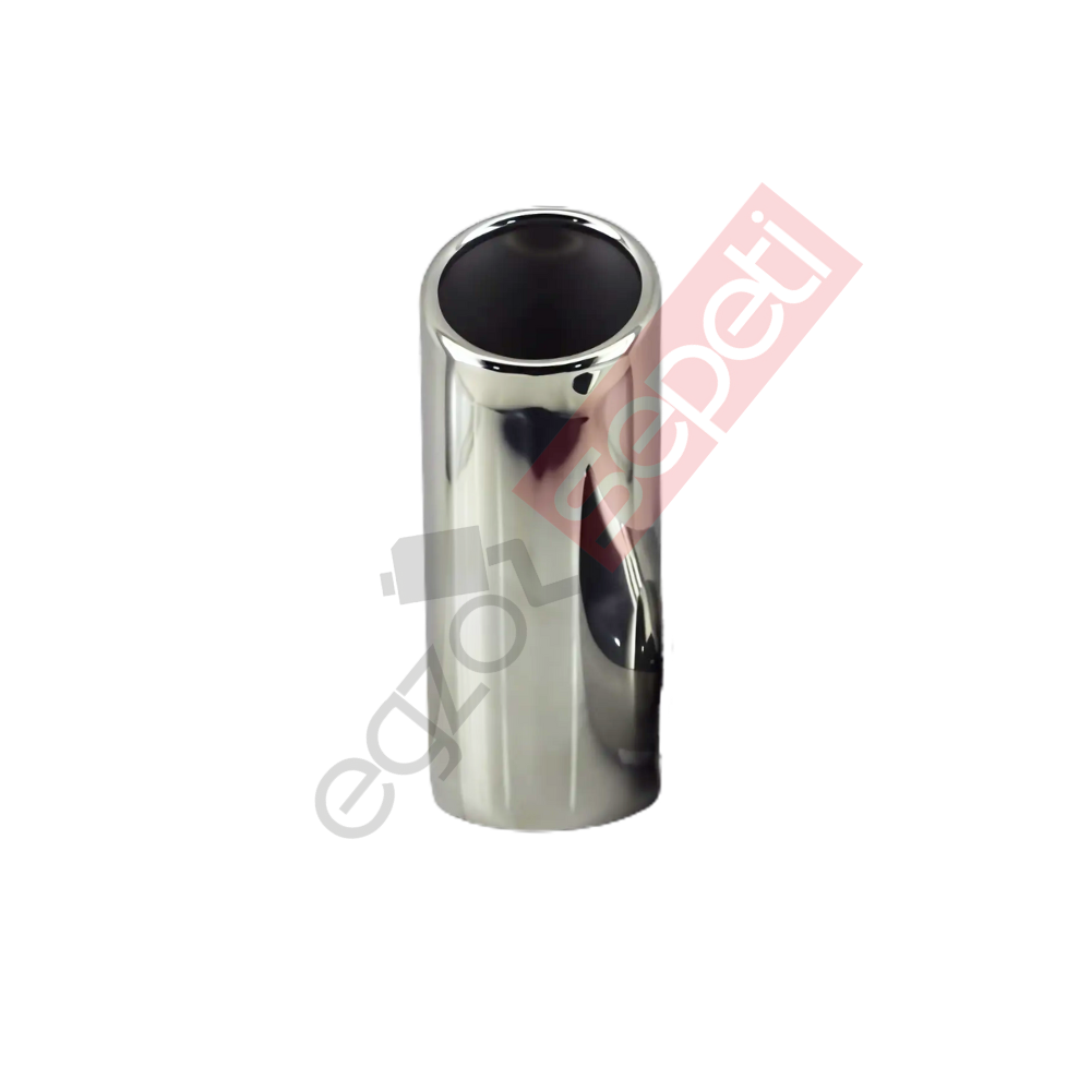 Krom Egzoz Ucu 304 Kalite Yuvarlak Çap Ölçüsü 6X17 Cm