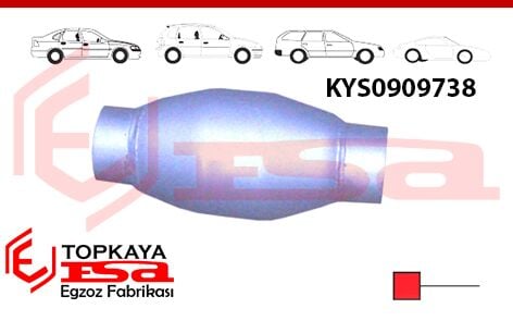 Katalitik Konverter Yerine Tüp Susturucu Üniversal Ф54 X 90 X 140 Mm