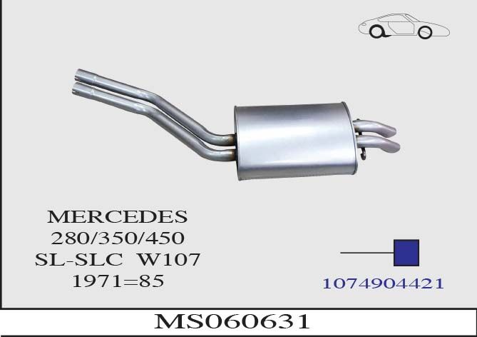 Mercedes 280/350/450 2.8 Arka Susturucu Borulu 1971-85