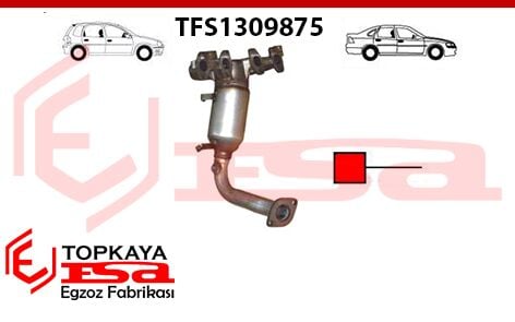 Fiat Palio 1.4 16V 2001 > ... Katalitik Konverter Euro 3