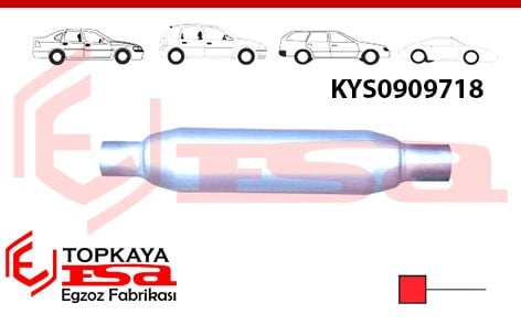 Katalitik Konverter Yerine Tüp Susturucu Üniversal Ф51 X 90 X 350 Mm