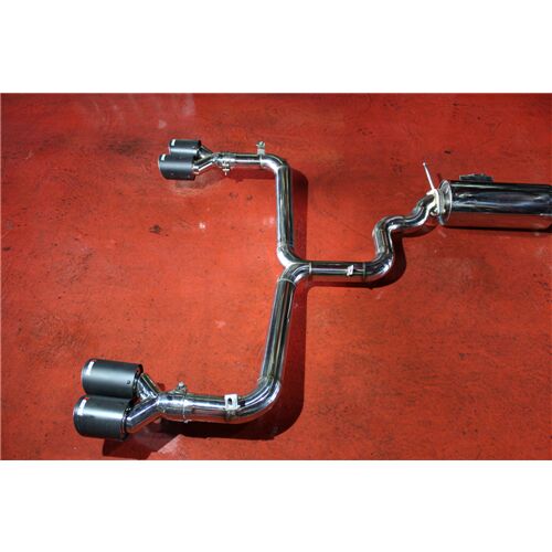 Seat Ibiza Benzinli Krom Flanşlı Varex 60 mm Krom Borularla Krom Kit Ve Akrapovic Egzoz Uçları